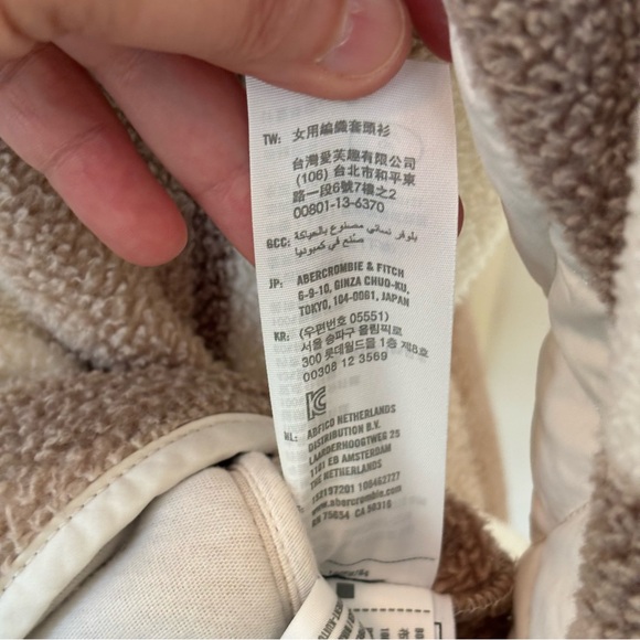Abercrombie & Fitch Brown Checkered Fleece Pullover Size Small‎ - Picture 8 of 11